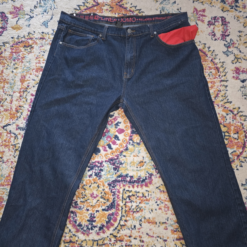 Jomo Relaxed Fit Dark Blue Jeans for Men